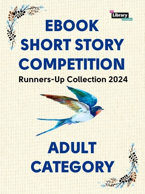 Image of a swallow  on the front cover of the author's published short story 